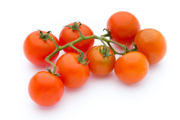 Tomato on the white isolatd background.