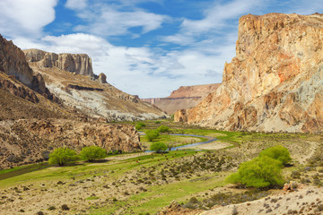River canyon paintings, Argentina