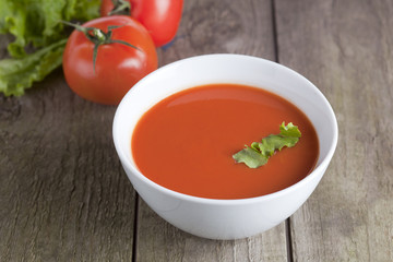 tomato soup with parsley