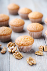 Muffins and walnuts