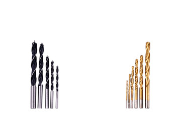 drill bits isolated on white