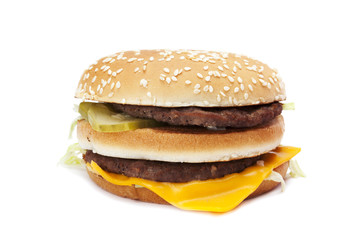 tasty double hamburger