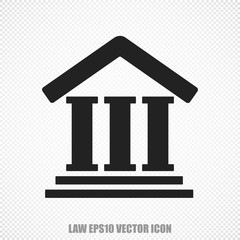 Law vector Courthouse icon. Modern flat design.