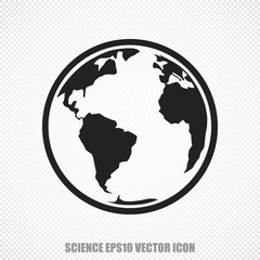 Science vector Globe icon. Modern flat design.