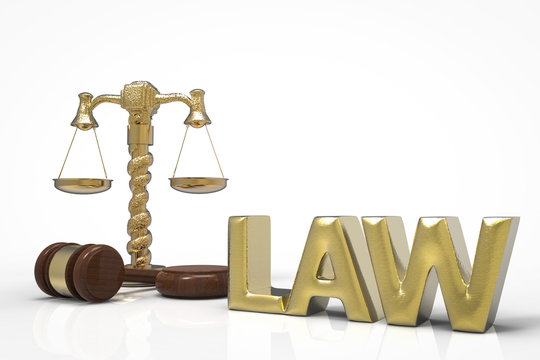 law concept with gavel judge and law scale