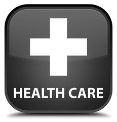 Health care (plus sign) black square button