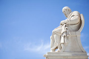 Plato statue at Athens academy - obrazy, fototapety, plakaty