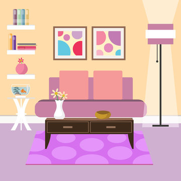 Modern living room vector for your ideas