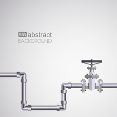 Abstract background with flat designed pipeline