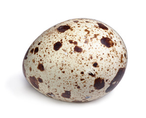 Quail egg isolated on a white background with clipping path