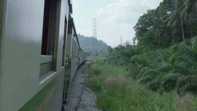 Train in southern Thailand
