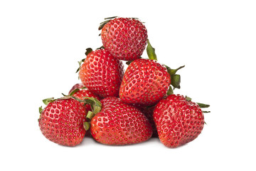 fresh strawberries forming pyramid