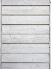 Wooden wall painted white