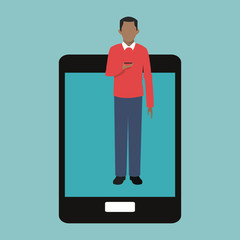 Technology design. social media icon. smartphone concept