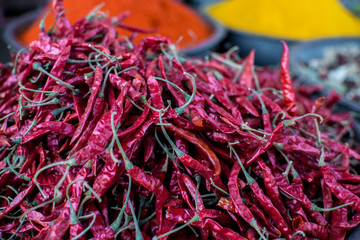 Fototapeta premium Close up red Indian chili pepper