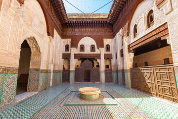Bou Inania Madrasa in Meknes, Morocco - obrazy, fototapety, plakaty