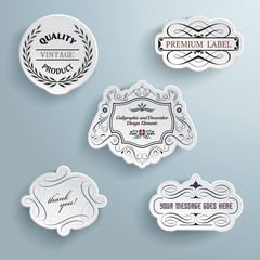 Calligraphic Paper Labels Patterns