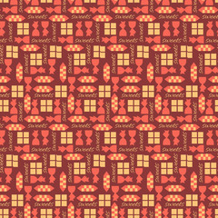 Chocolate bars seamless pattern