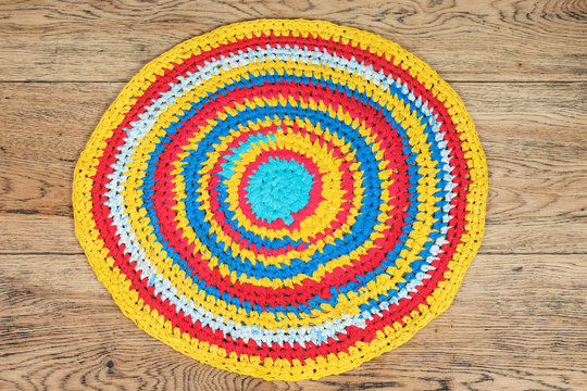 Traditional round carpet handmade