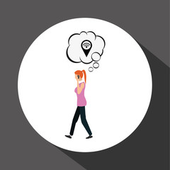 Technology design. social media icon. smartphone concept