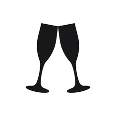 glasses of champagne icon