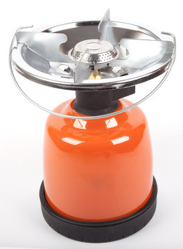 orange camping stove