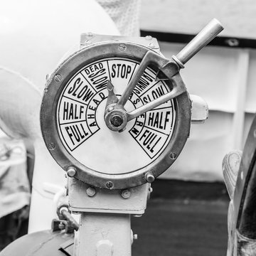  Engine Room Telegraph,  Old Steamship