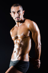 Fototapeta premium Ripped muscular man in sports concept