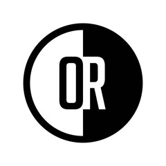 INITIAL CIRCLE HALF LOGO OR