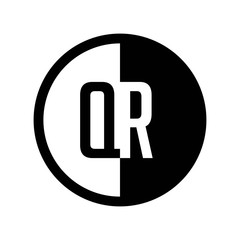 INITIAL CIRCLE HALF LOGO QR