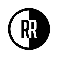 INITIAL CIRCLE HALF LOGO RR