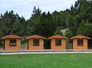 Wooden huts