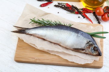Herring with onion and rosemary