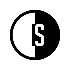 INITIAL CIRCLE HALF LOGO IS