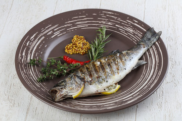Grilled seabass