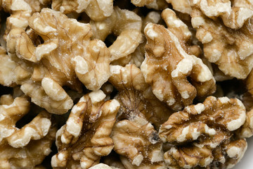 a bunch of peeled walnuts