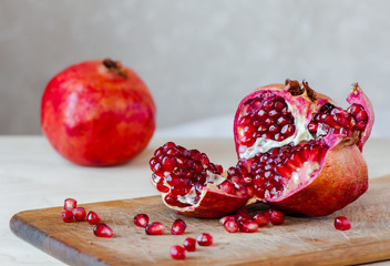 Red juicy pomegranate