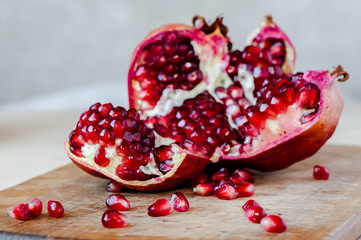 Red juicy pomegranate
