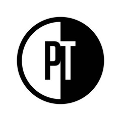INITIAL CIRCLE HALF LOGO PT