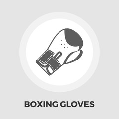 Boxing gloves flat icon