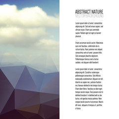 Business template for brochure, magazine, flyer, booklet or annual report. Abstract colorful polygonal backdrop, blurred background, mountain landscape, modern stylish triangle vector texture
