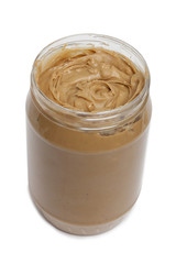 creamy peanut butter on jar