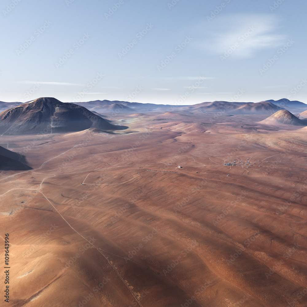 Canvas Prints mars surface. elements of this image furnished by nasa