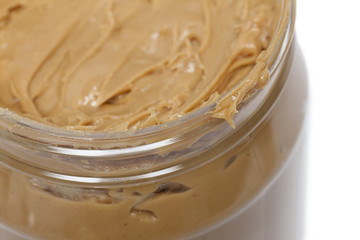 closed up peanut butter jar