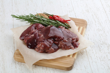 Raw chicken liver