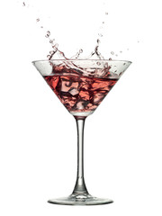 red cocktail drinks splash