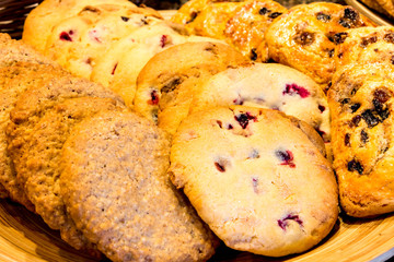 different kinds of homemade cookies on plates