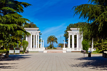 Obraz premium Seafront promenade in Batumi city center, Georgia