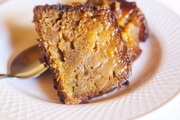 cream caramel made of rosemary honey and olive oil