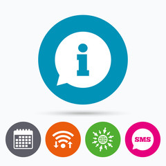 Information sign icon. Info symbol.